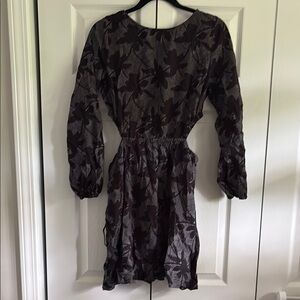 Long sleeve summer dress with side cutouts